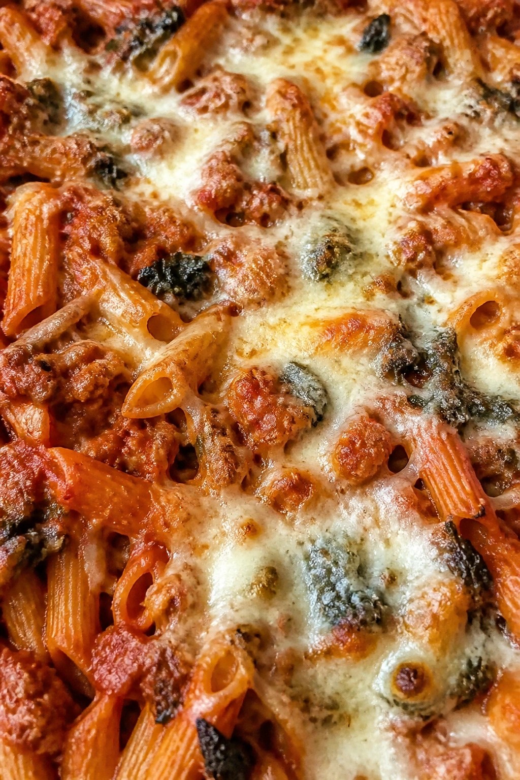 Turkey Sausage Kale Whole Wheat Pasta Bake