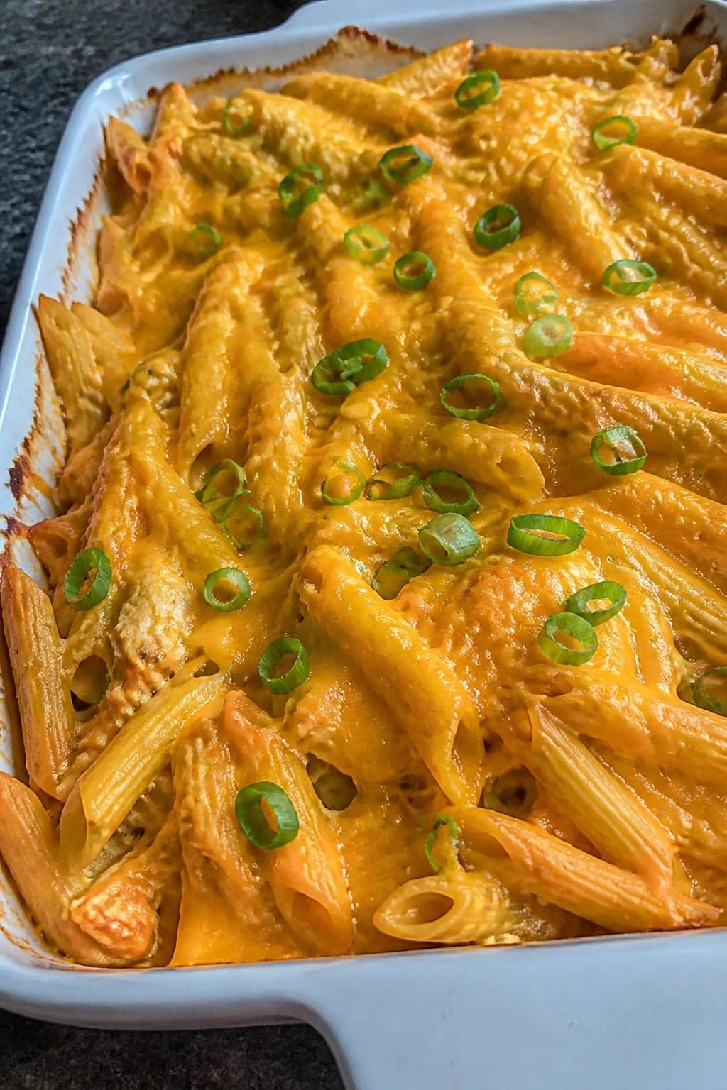 Buffalo Chicken Ranch Pasta Bake