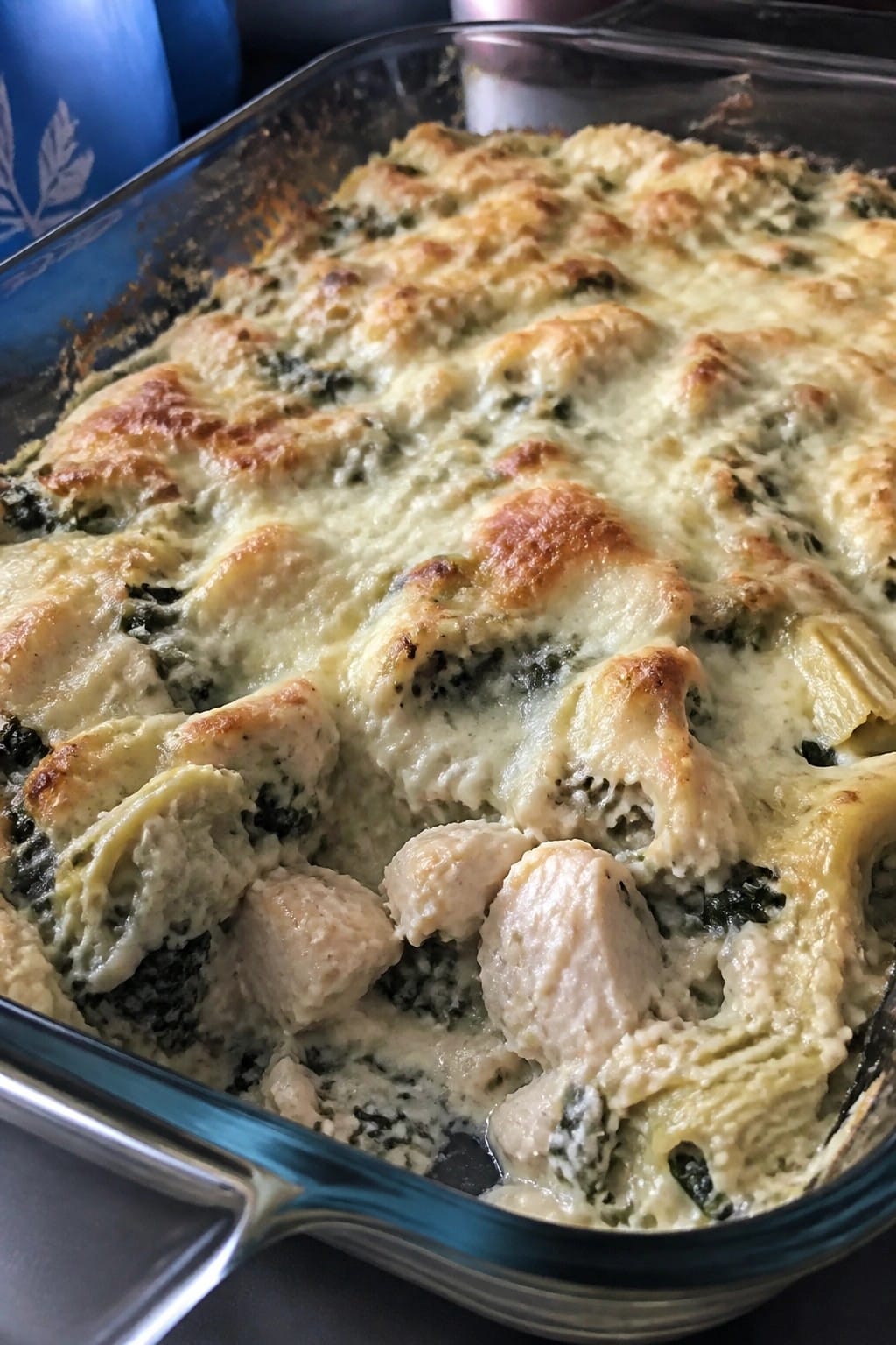 Spinach Artichoke Chicken Casserole