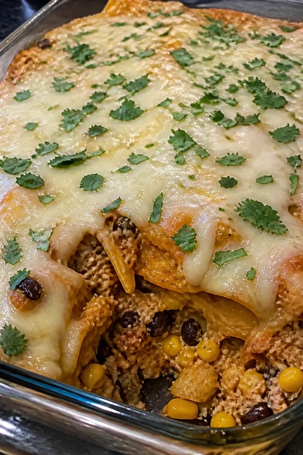 Mexican-Style Ground Turkey Corn Tortilla Casserole