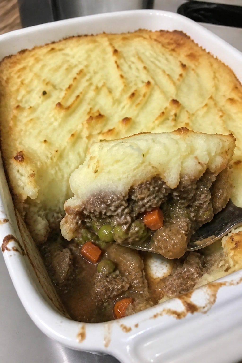 Beef Shepherd’s Pie with Garlic Mashed Potato Crust