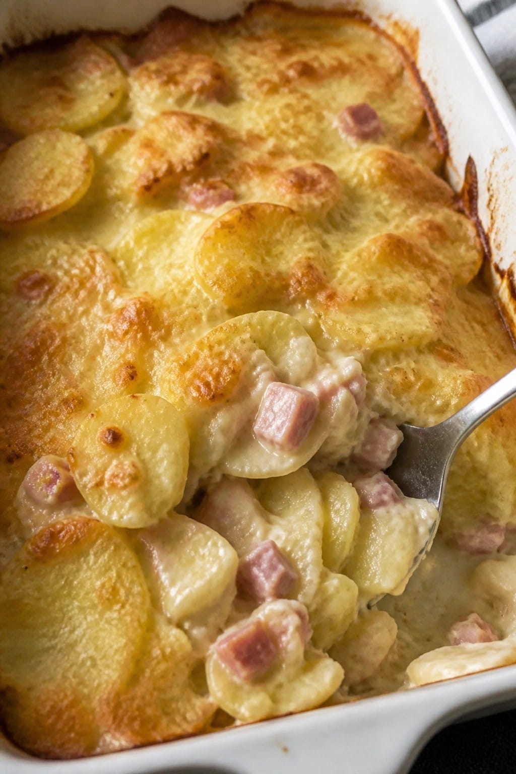 Ham, Potato, and Swiss Gratin Casserole