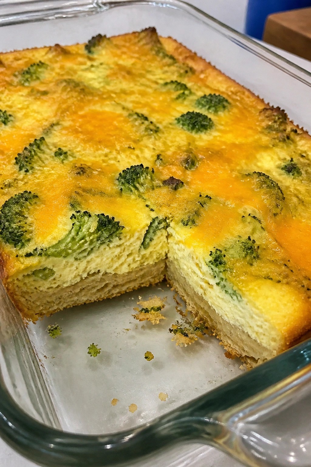Broccoli Cheddar Crescent Roll Egg Casserole