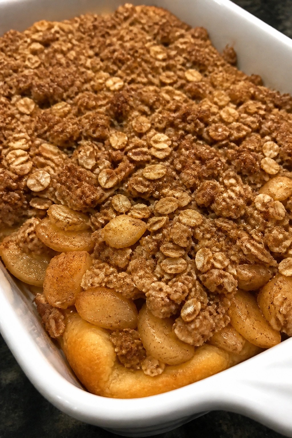 Cinnamon Apple Streusel Crescent Roll Breakfast Casserole