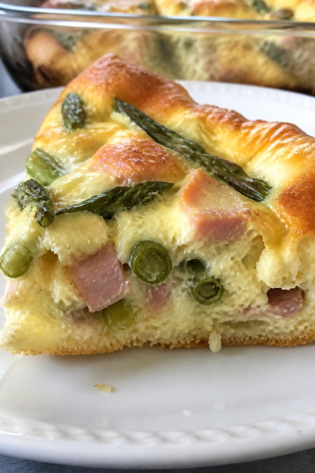 Ham Swiss Asparagus Crescent Roll Breakfast Strata