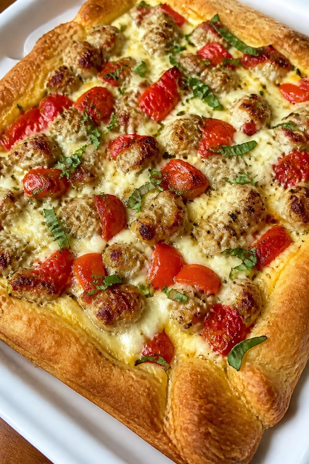 Italian Chicken Sausage Roasted Red Pepper Crescent Bake