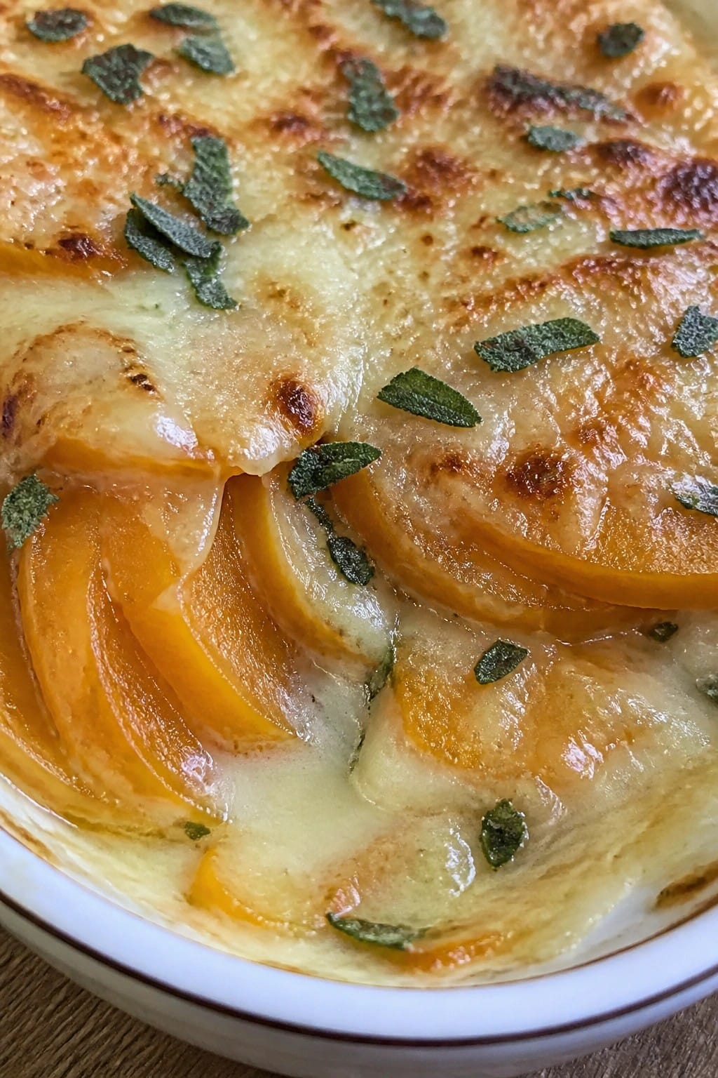 Butternut Squash Gratin with Sage and Gruyere