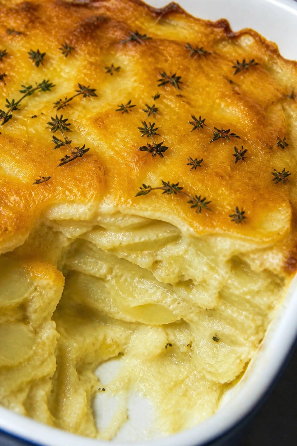 Cheesy Scalloped Potatoes with Fresh Thyme