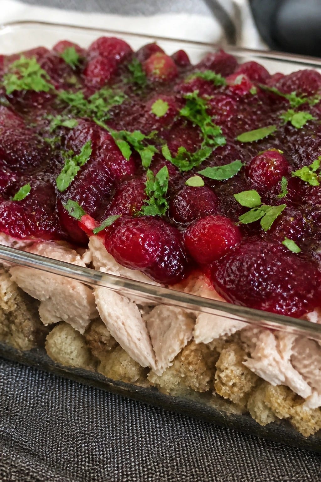 Cranberry Turkey and Stuffing Layered Casserole