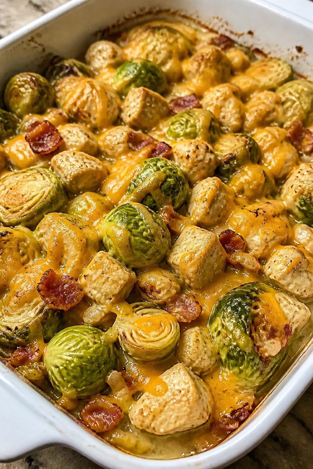 Bacon Brussels Sprouts Chicken Casserole