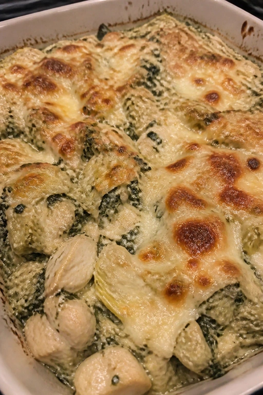 Spinach Artichoke Chicken Casserole