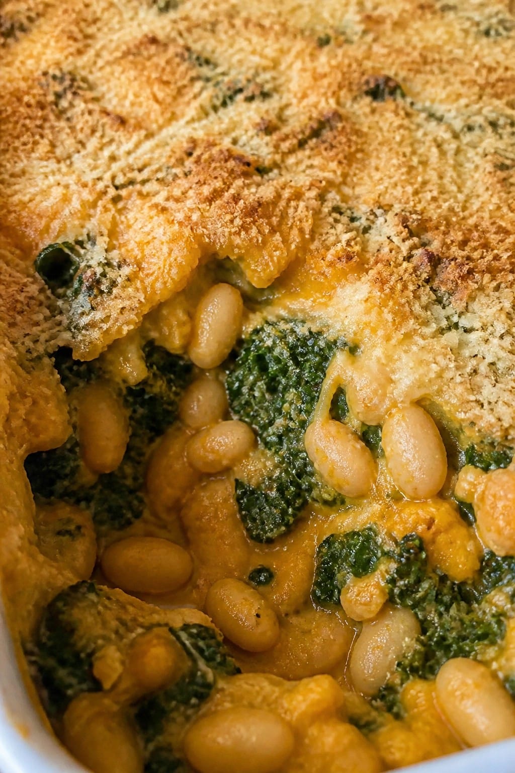 Italian Pumpkin Kale and White Bean Casserole
