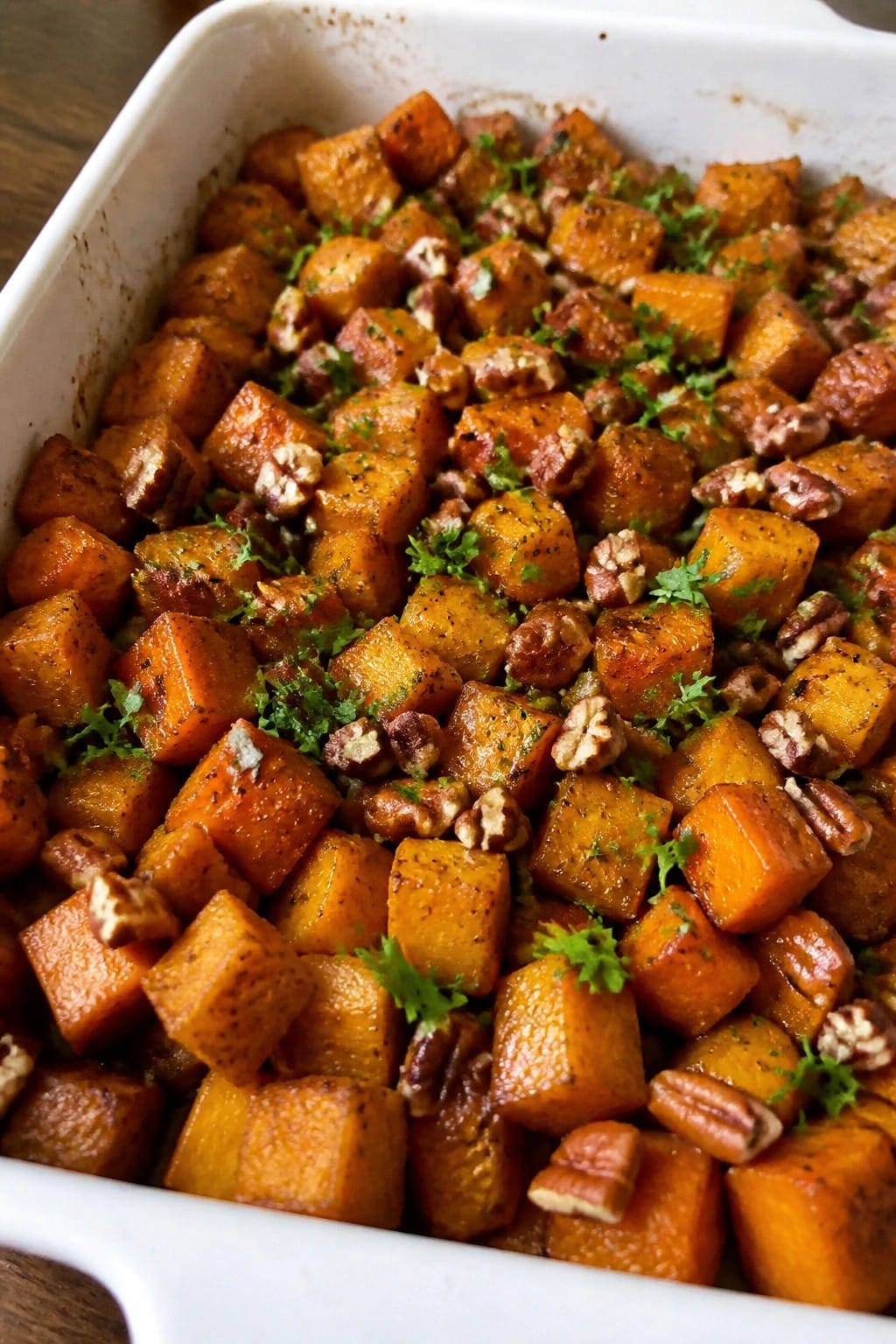 Maple Roasted Pumpkin and Sweet Potato Casserole