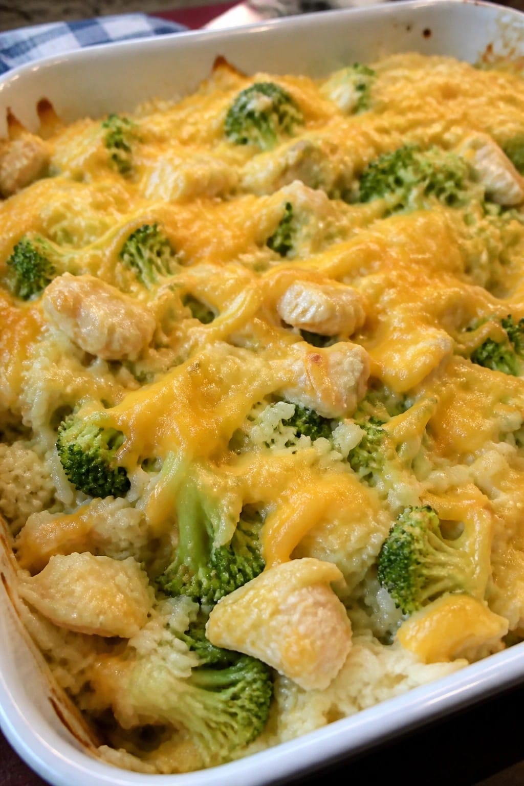 Cheesy Chicken Broccoli Rice Casserole
