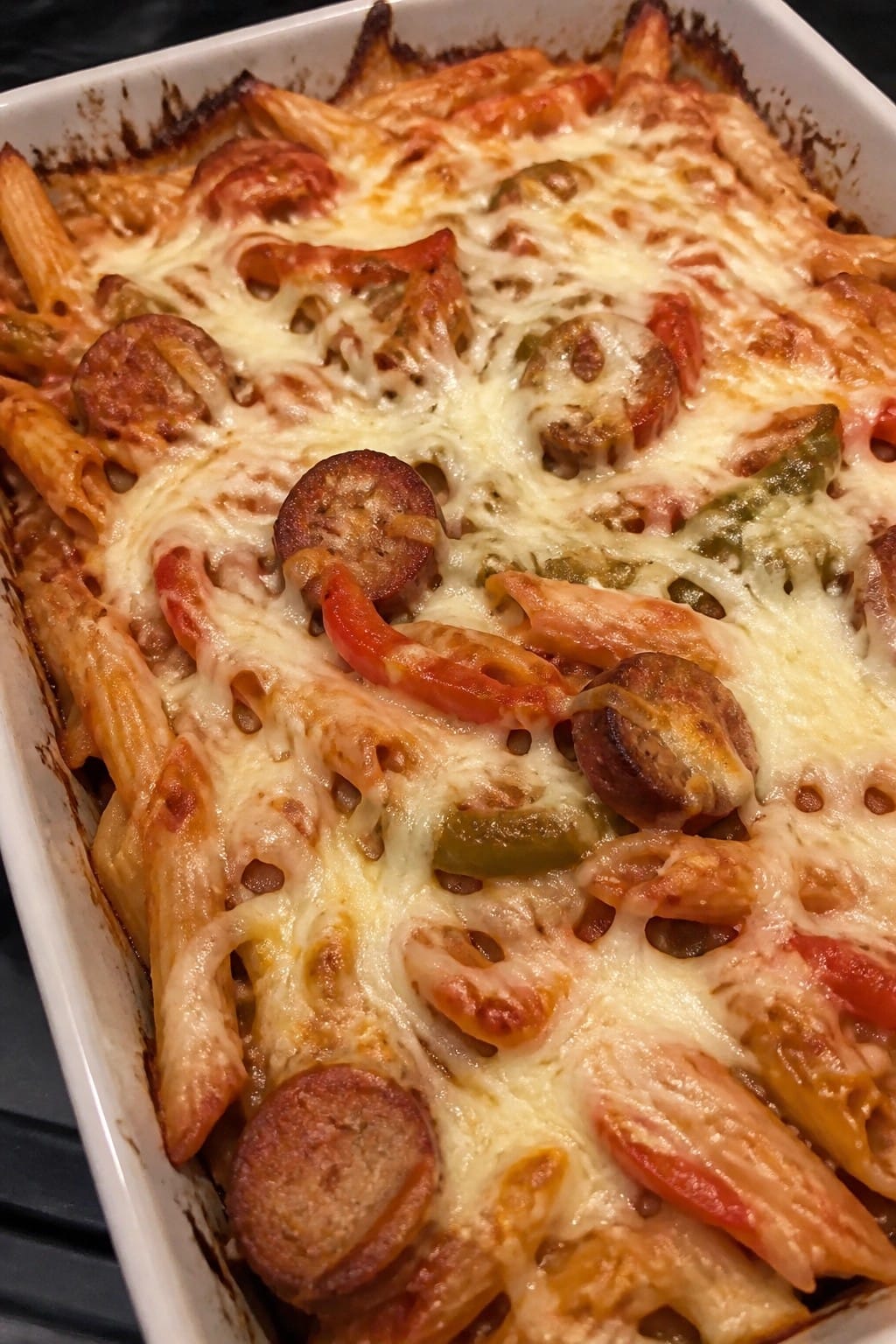 Italian Sausage Pepper and Onion Pasta Casserole
