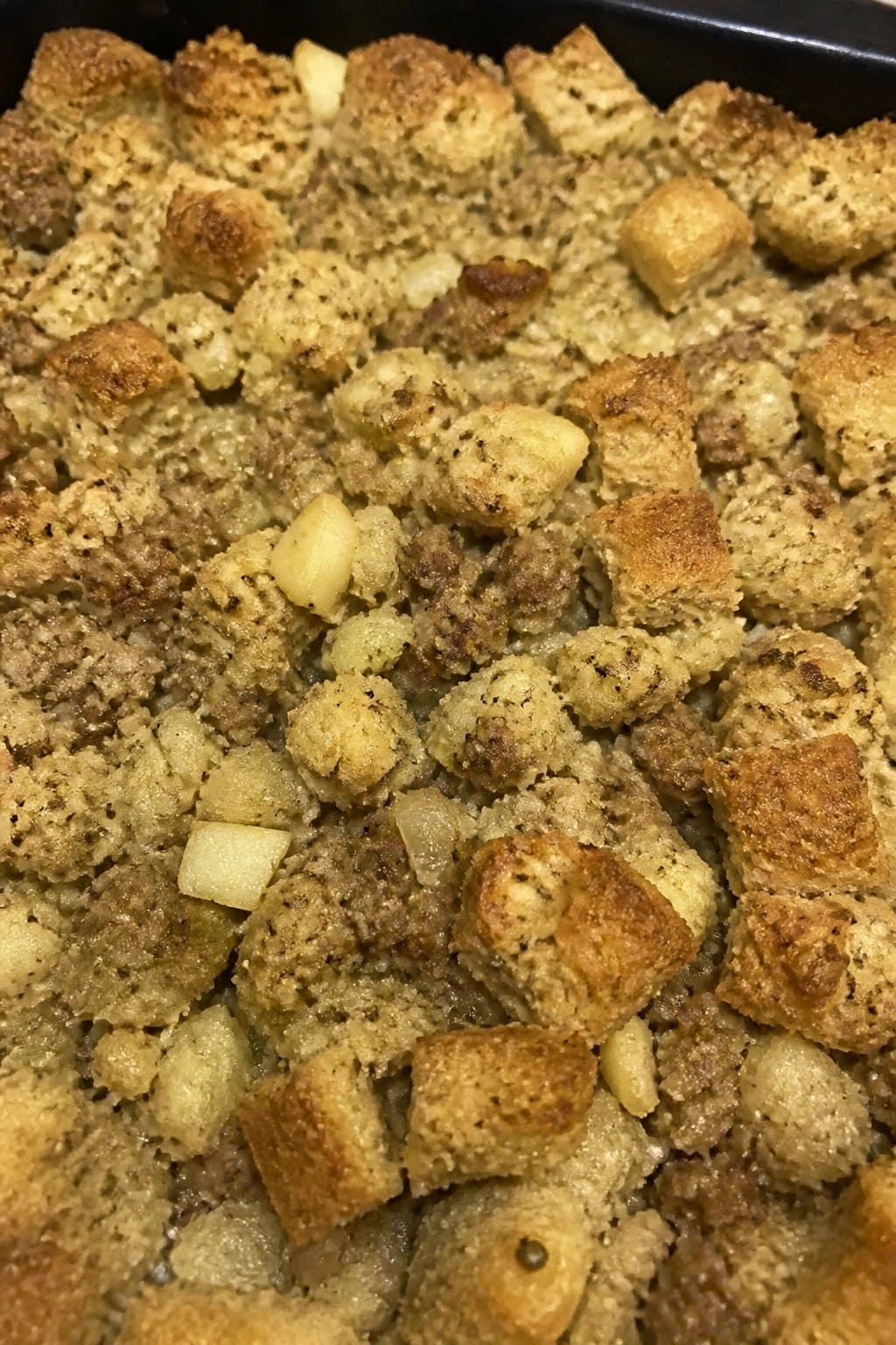 Pork Apple and Sage Stuffing Casserole