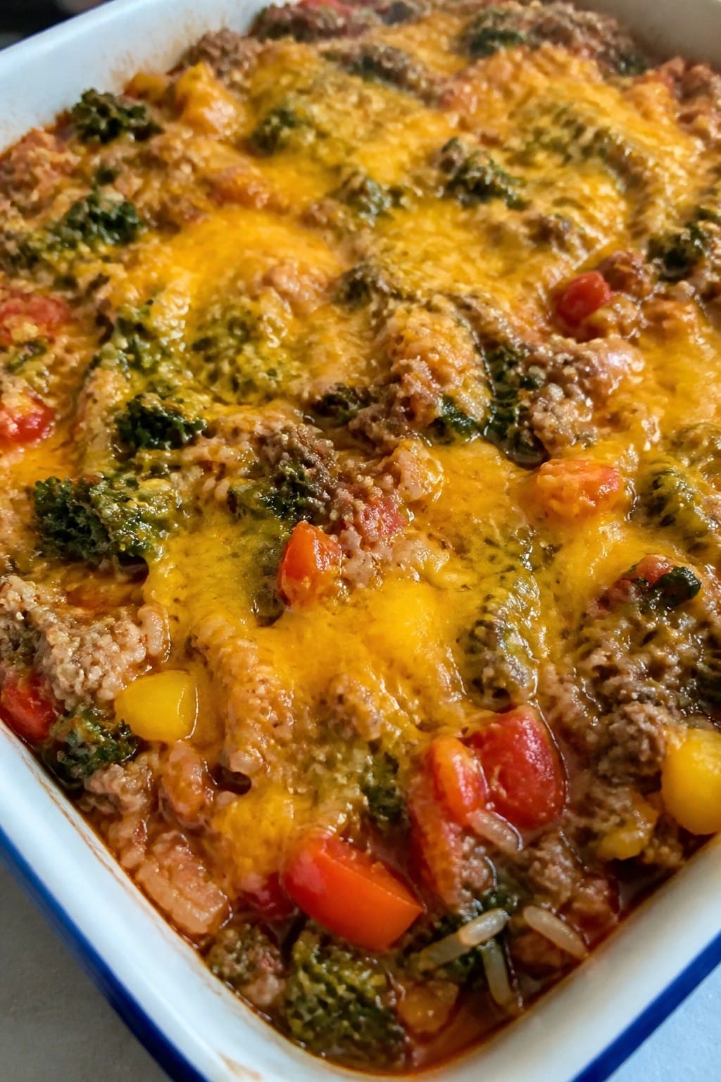 Beef and Kale Stuffed Pepper Casserole