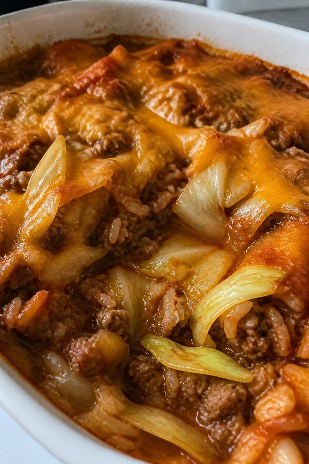 Cabbage Roll Ground Beef Casserole