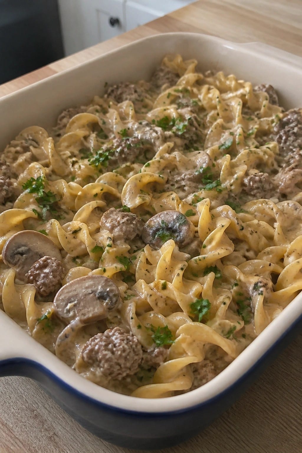 Classic Beef and Mushroom Stroganoff Casserole