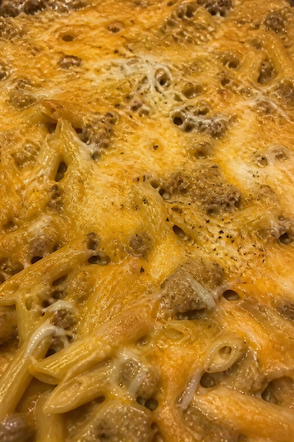 Creamy Beef and Pumpkin Pumpkin Pasta Bake
