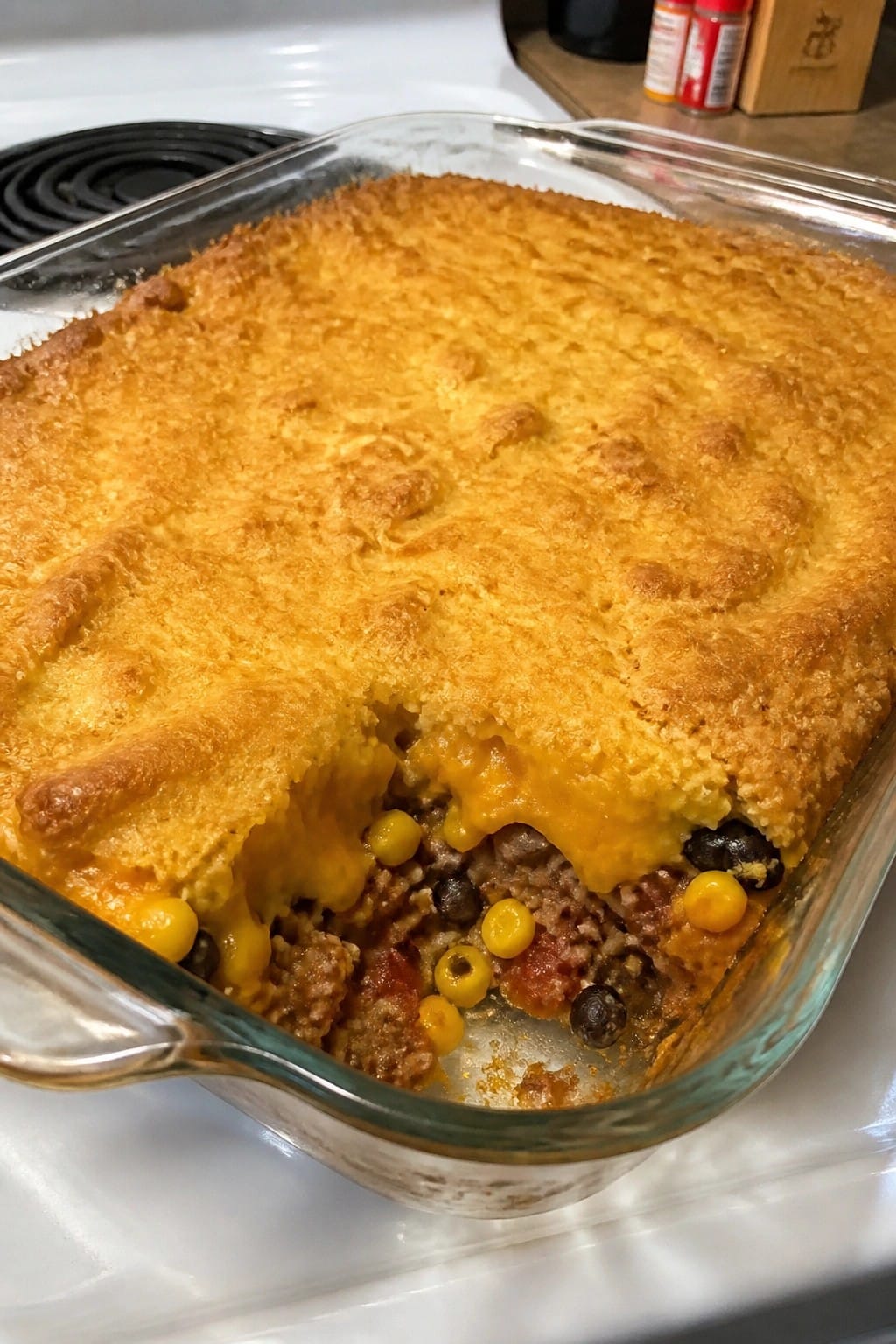 Mexican Beef and Cornbread Casserole