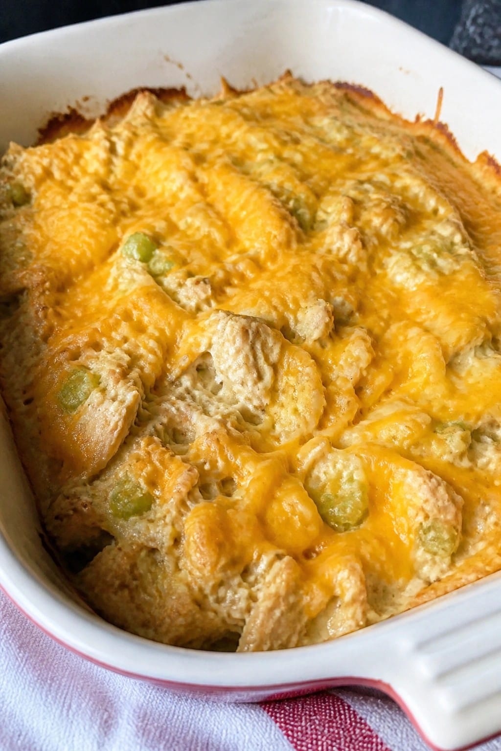 Buffalo Ranch Chicken Casserole with Celery