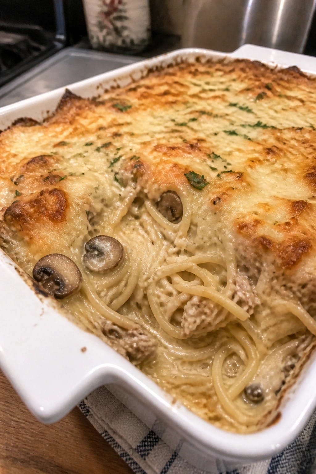 Chicken Tetrazzini with Sherry Cream Sauce