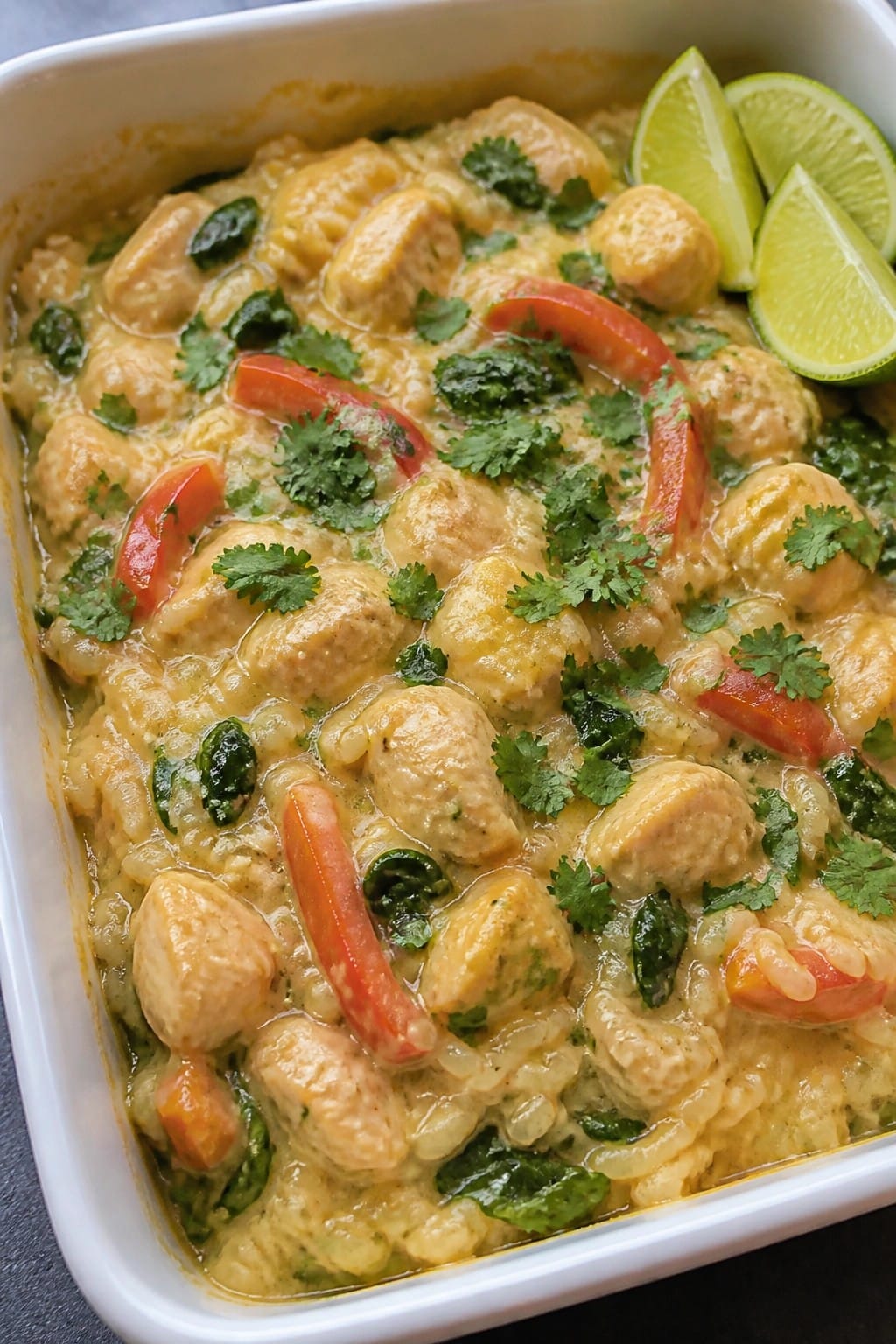 Coconut Curry Creamy Chicken Casserole