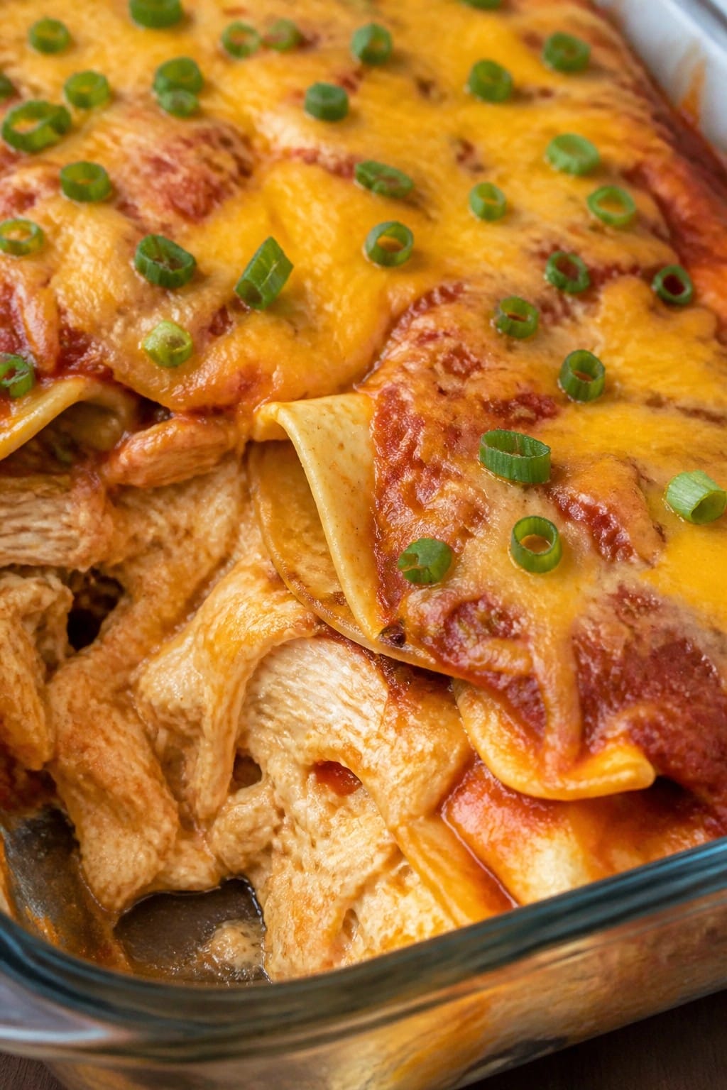 Mexican Creamy Chicken Enchilada Casserole
