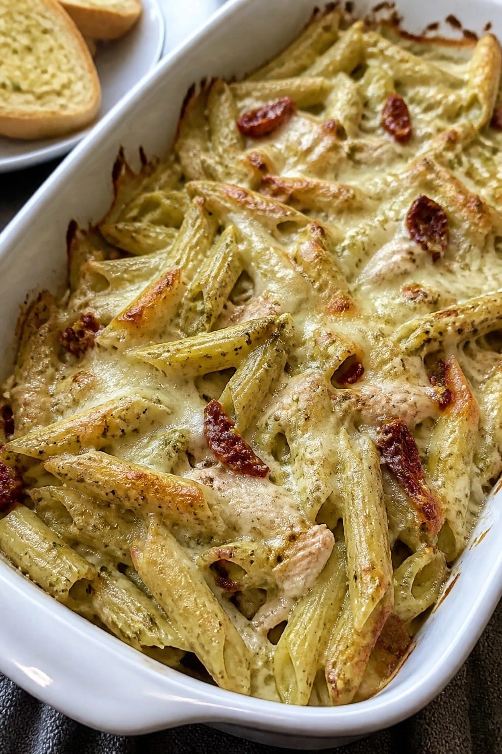 Pesto Chicken and Sun-Dried Tomato Casserole