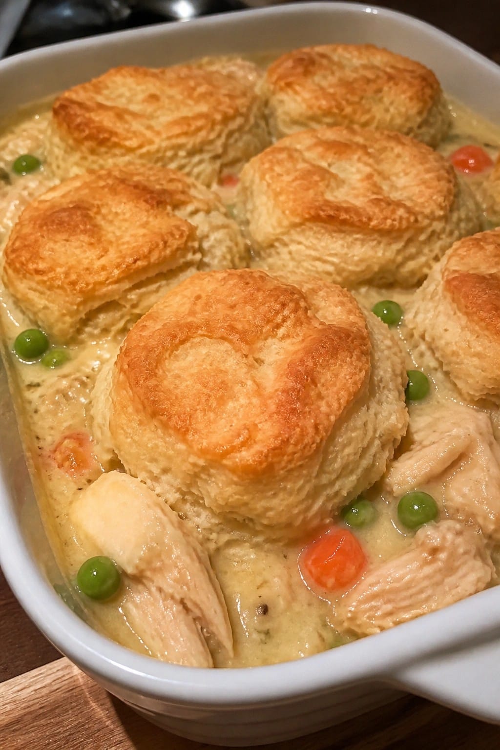 Southern Creamy Chicken and Biscuit Casserole