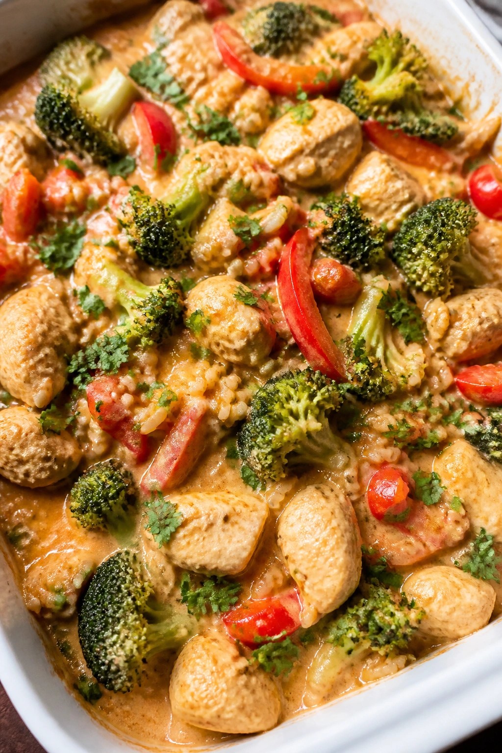 Thai Coconut Curry Broccoli Chicken Casserole