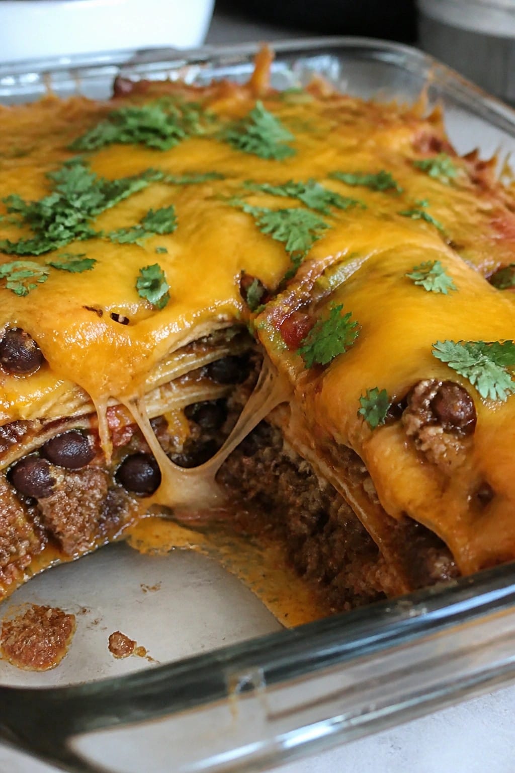Beefy Taco Tortilla Casserole
