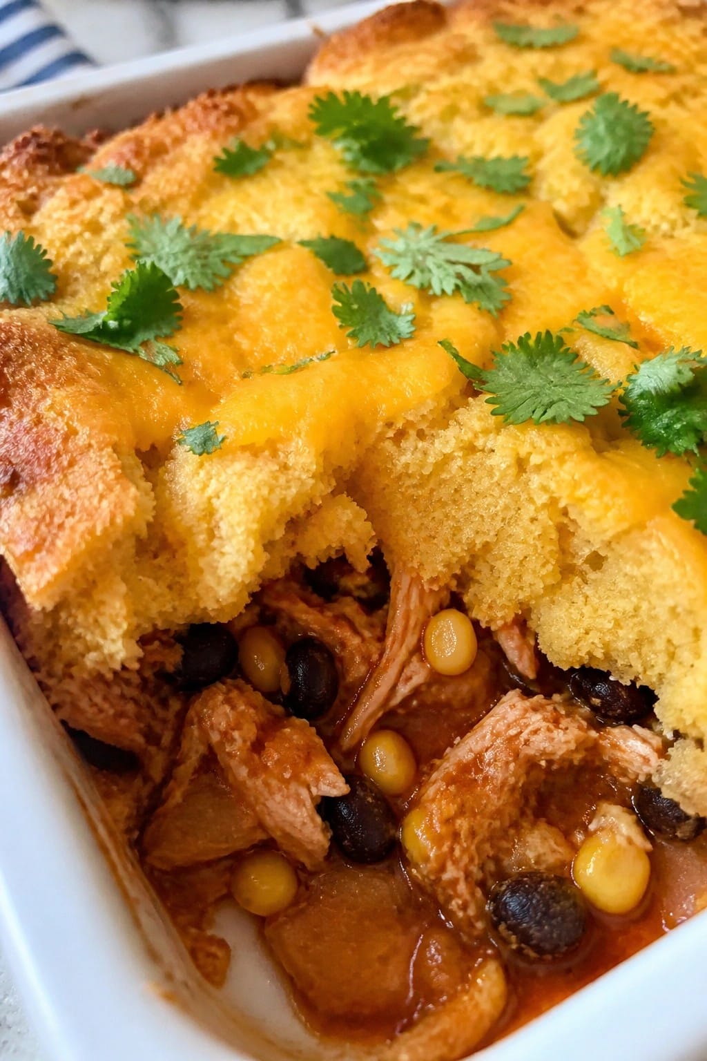 Mexican Chicken and Cornbread Casserole