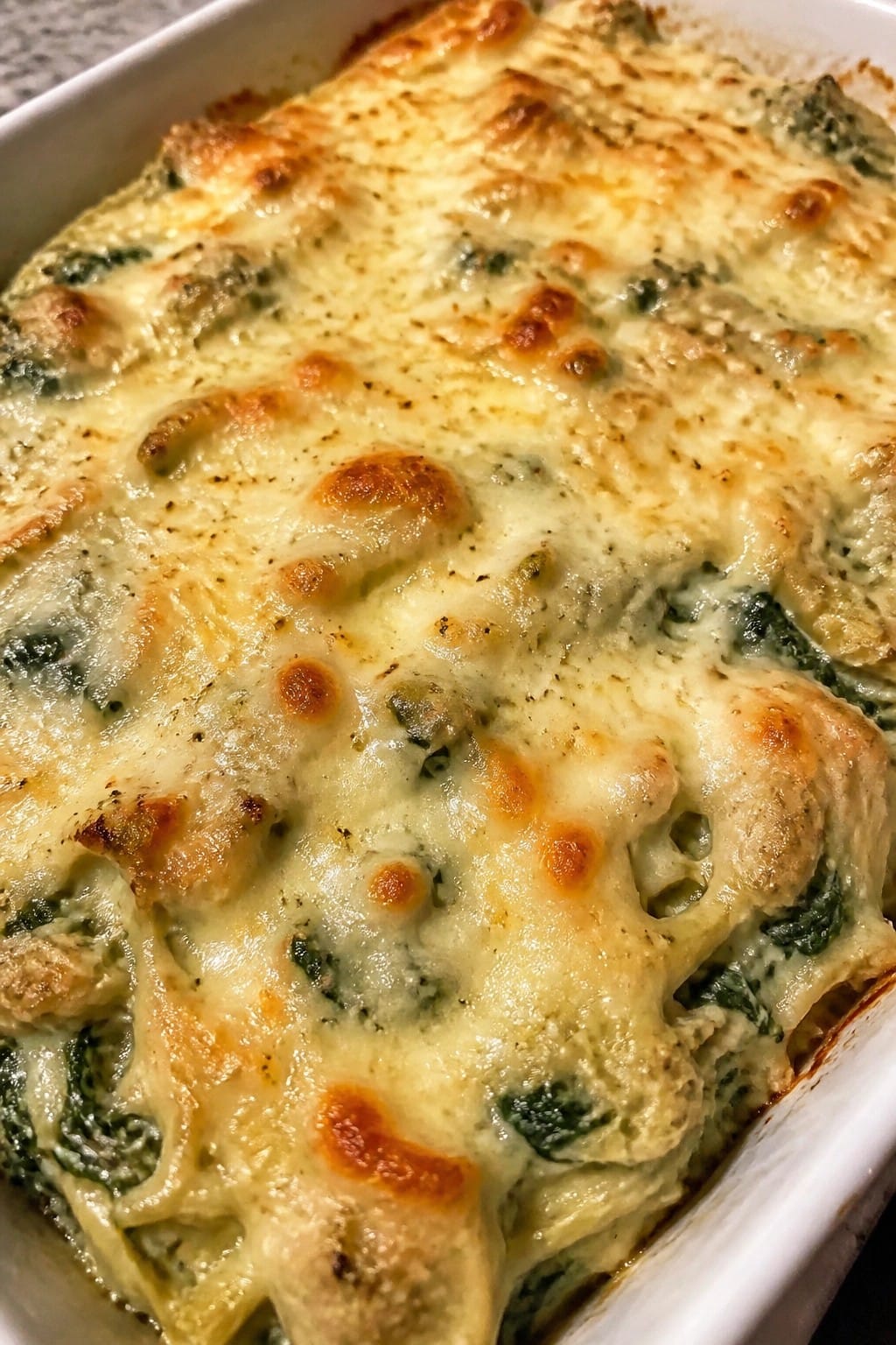 Spinach Artichoke Chicken Casserole