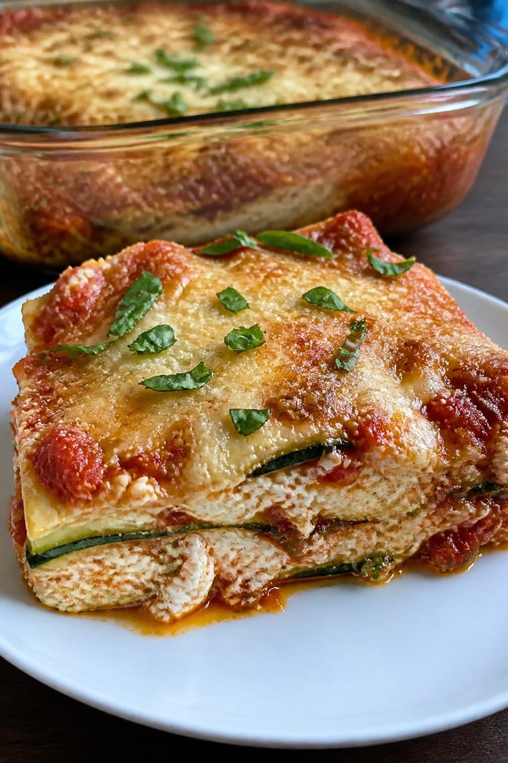 Three-Cheese Zucchini Lasagna Casserole