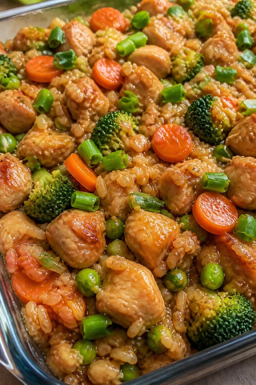 Teriyaki Chicken Vegetable Rice Casserole