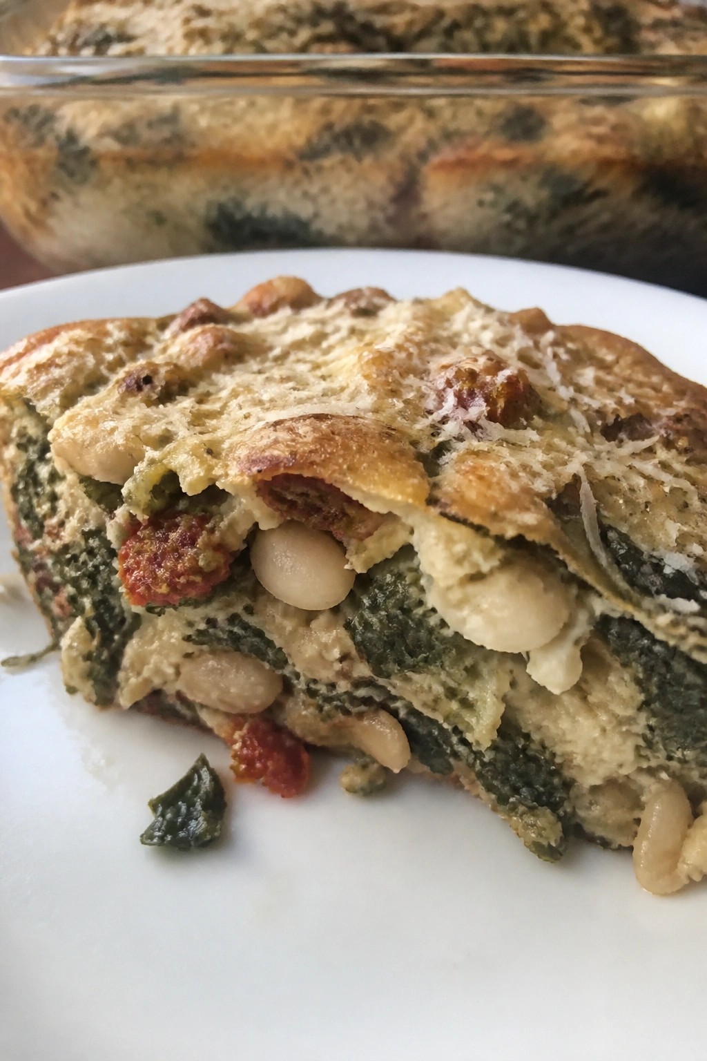 Tuscan White Bean Kale and Sun-Dried Tomato Casserole