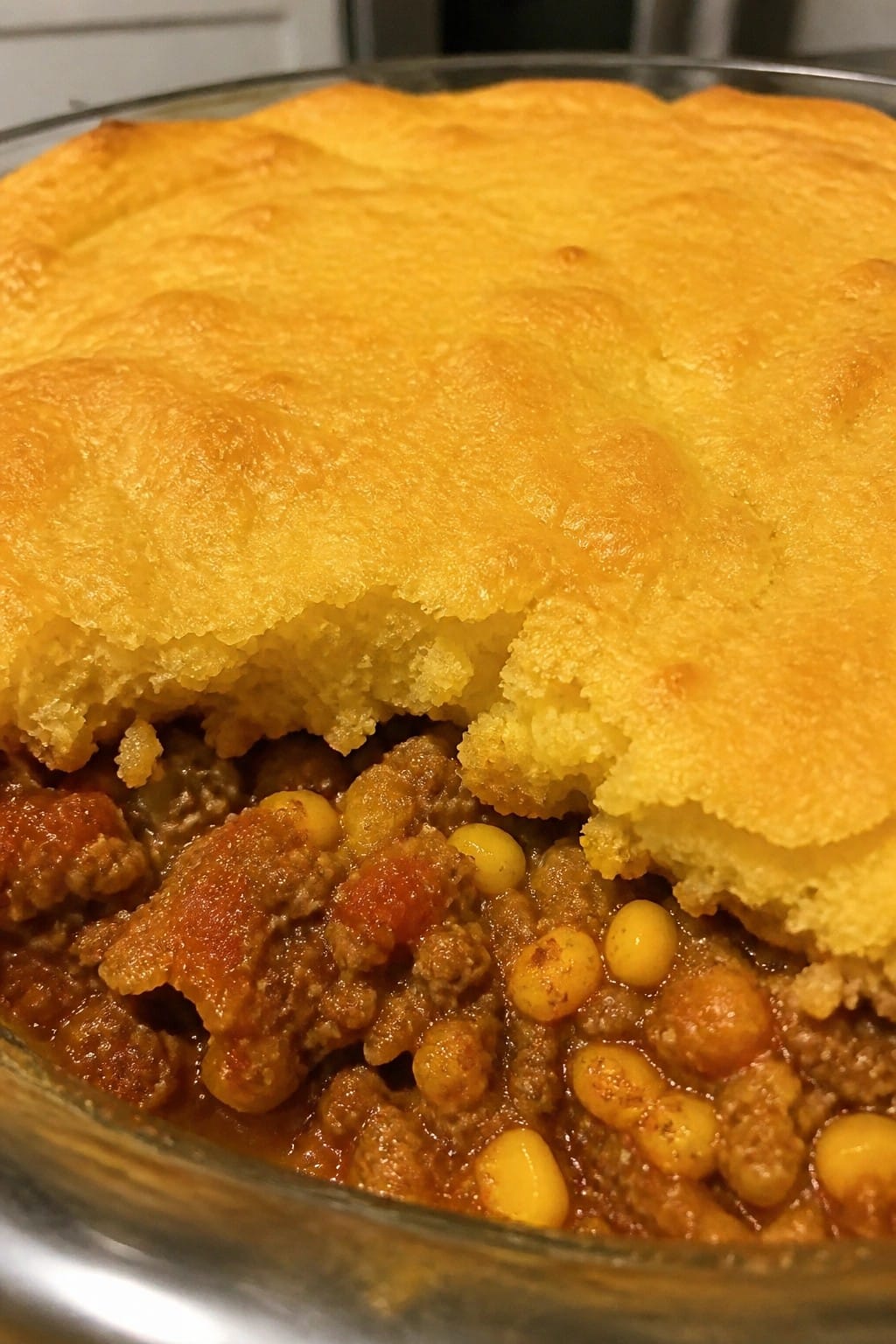 Beef Tamale Pie with Cornbread Crust