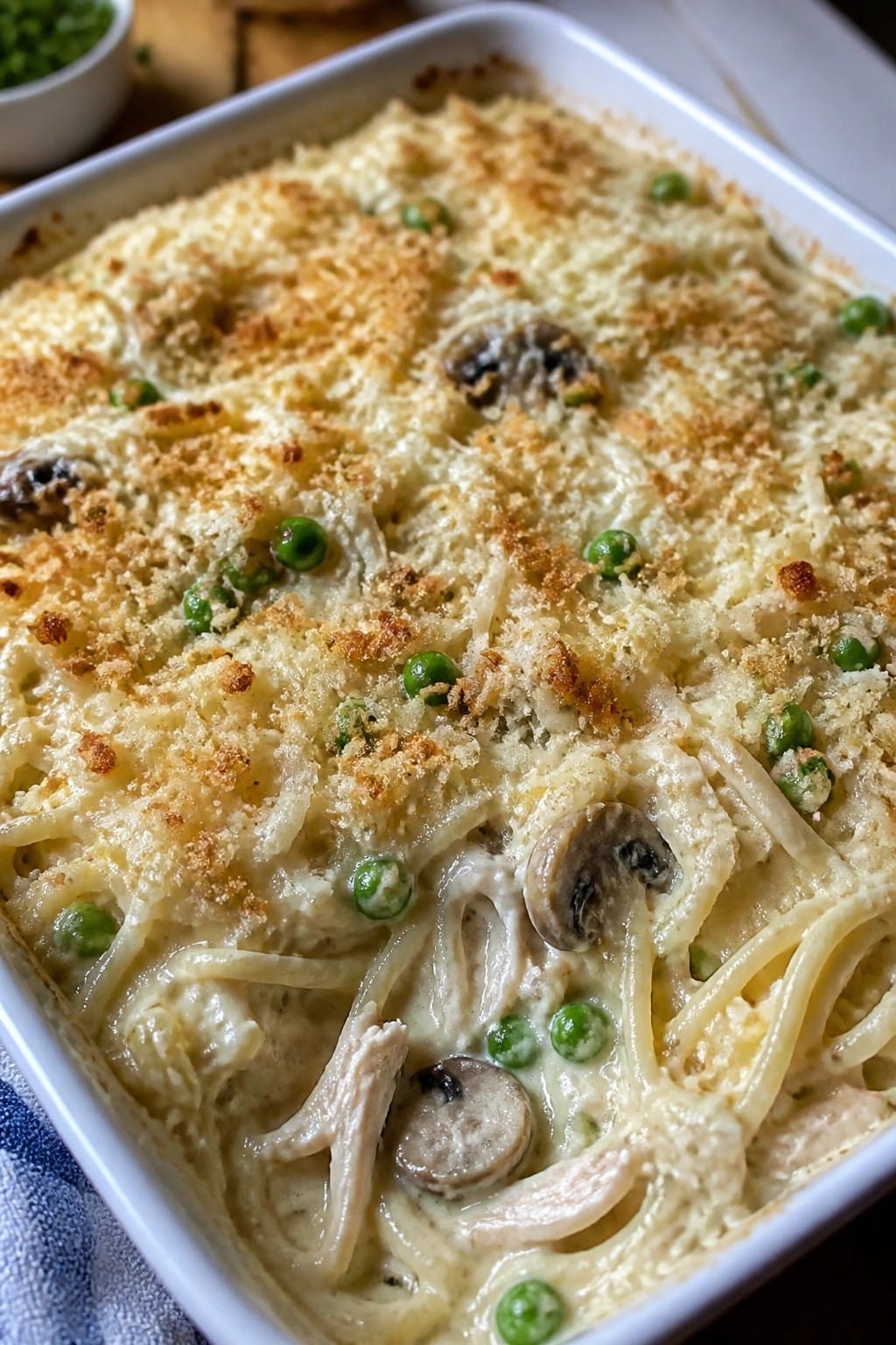 Creamy Turkey Tetrazzini Bake