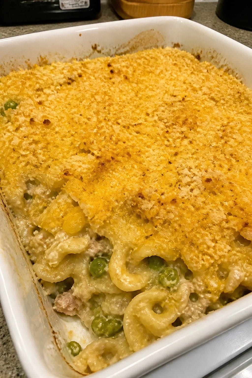 Tuna Noodle Casserole with Crispy Topping