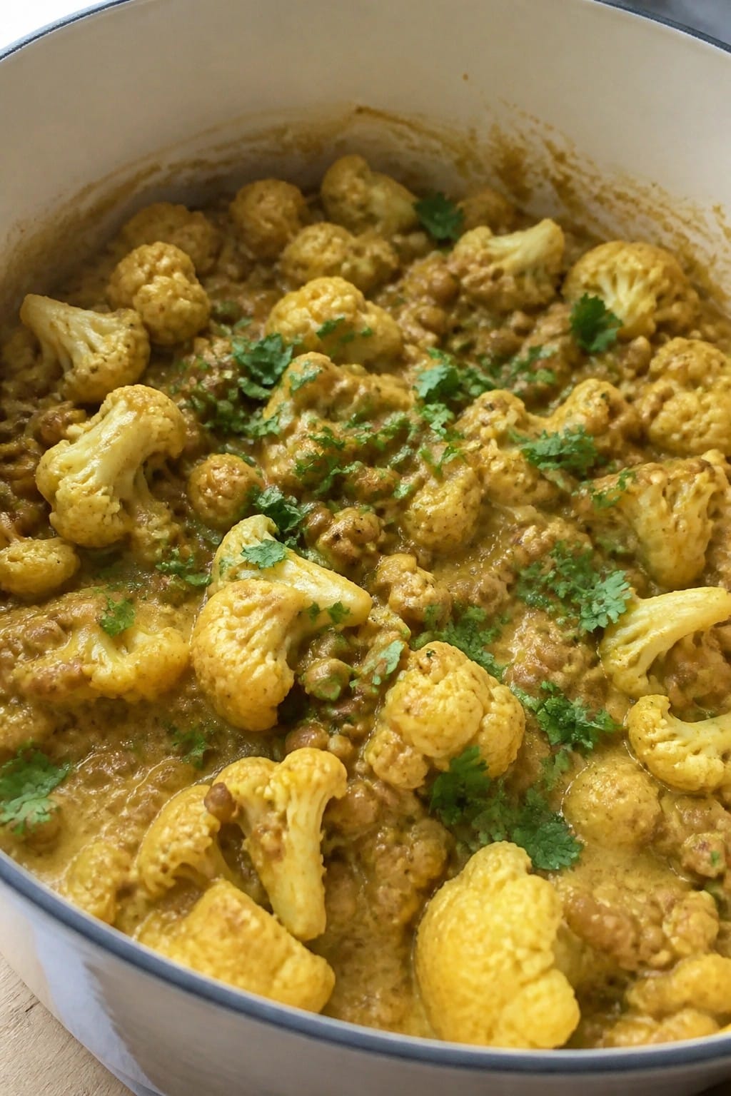 Curried Lentil Cauliflower Casserole