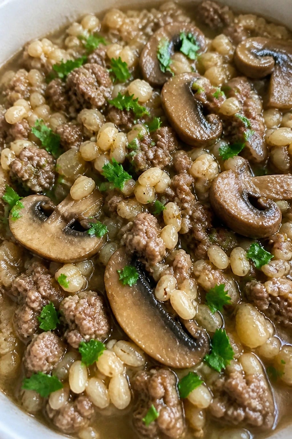 Lean Beef Mushroom Barley Casserole