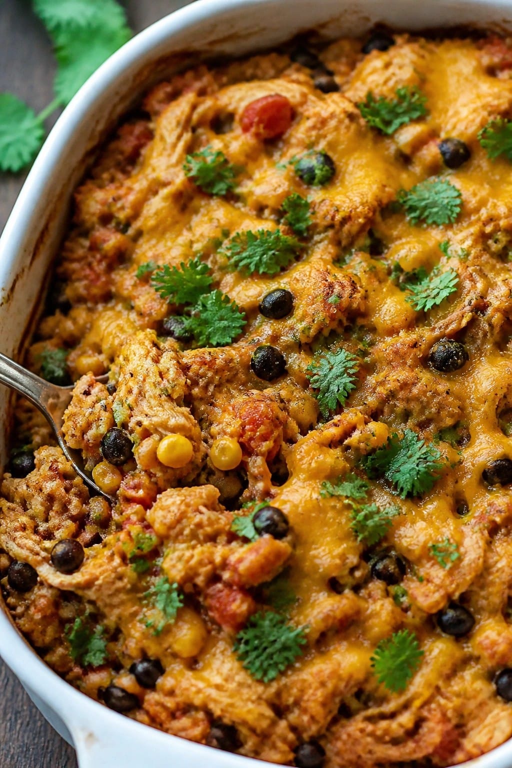 Southwest Chicken Cauliflower Rice Casserole