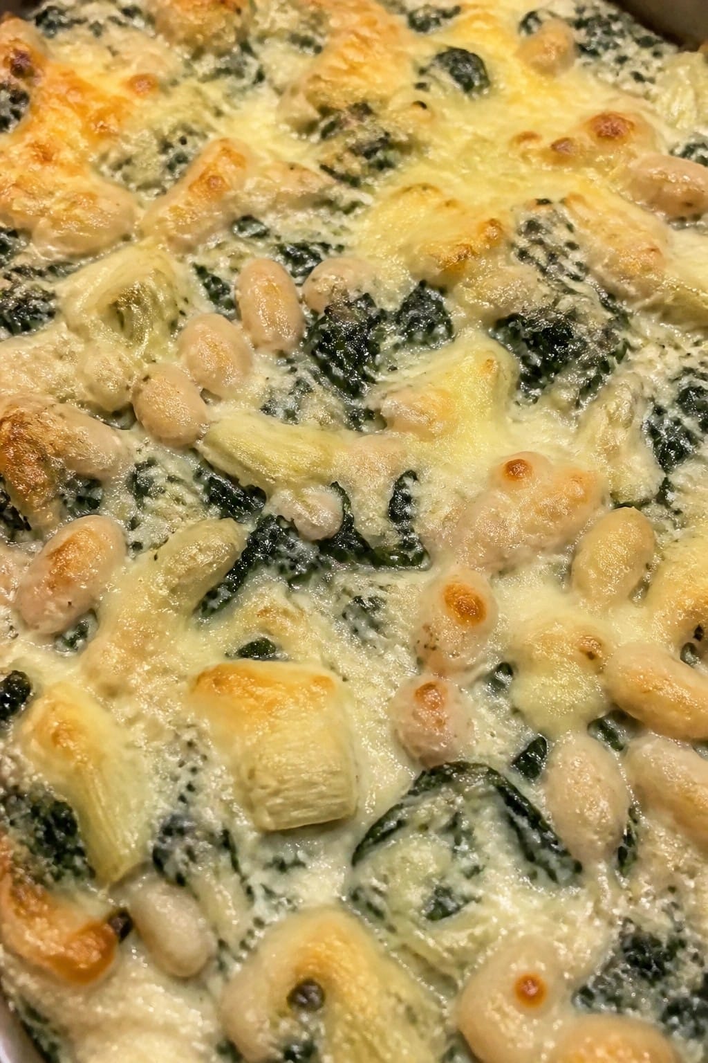 Spinach Artichoke White Bean Casserole