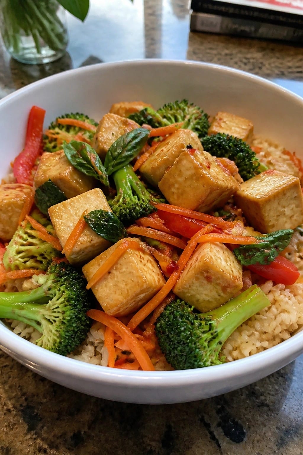 Thai Basil Tofu Vegetable Casserole