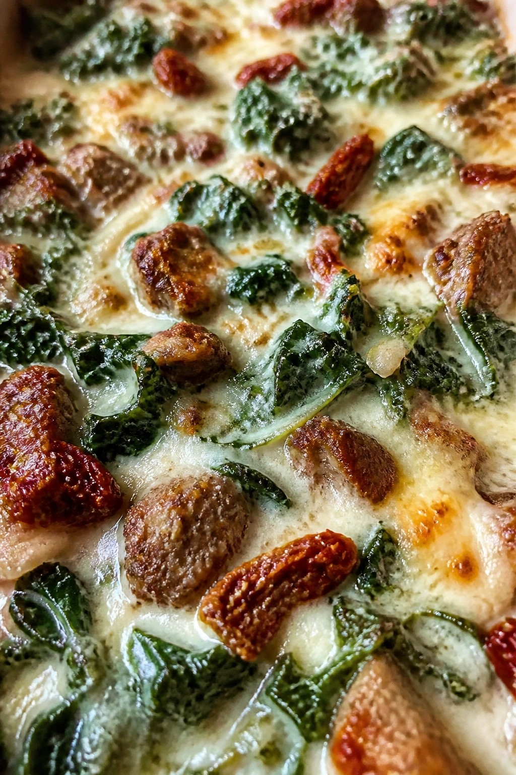 Creamy Tuscan Sausage Kale Bake