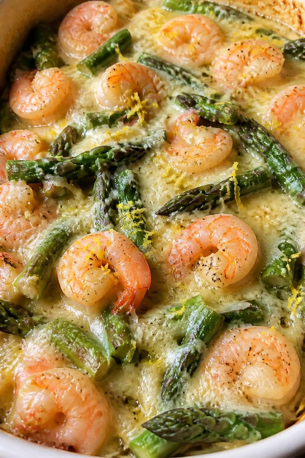 Lemon Garlic Shrimp Asparagus Casserole