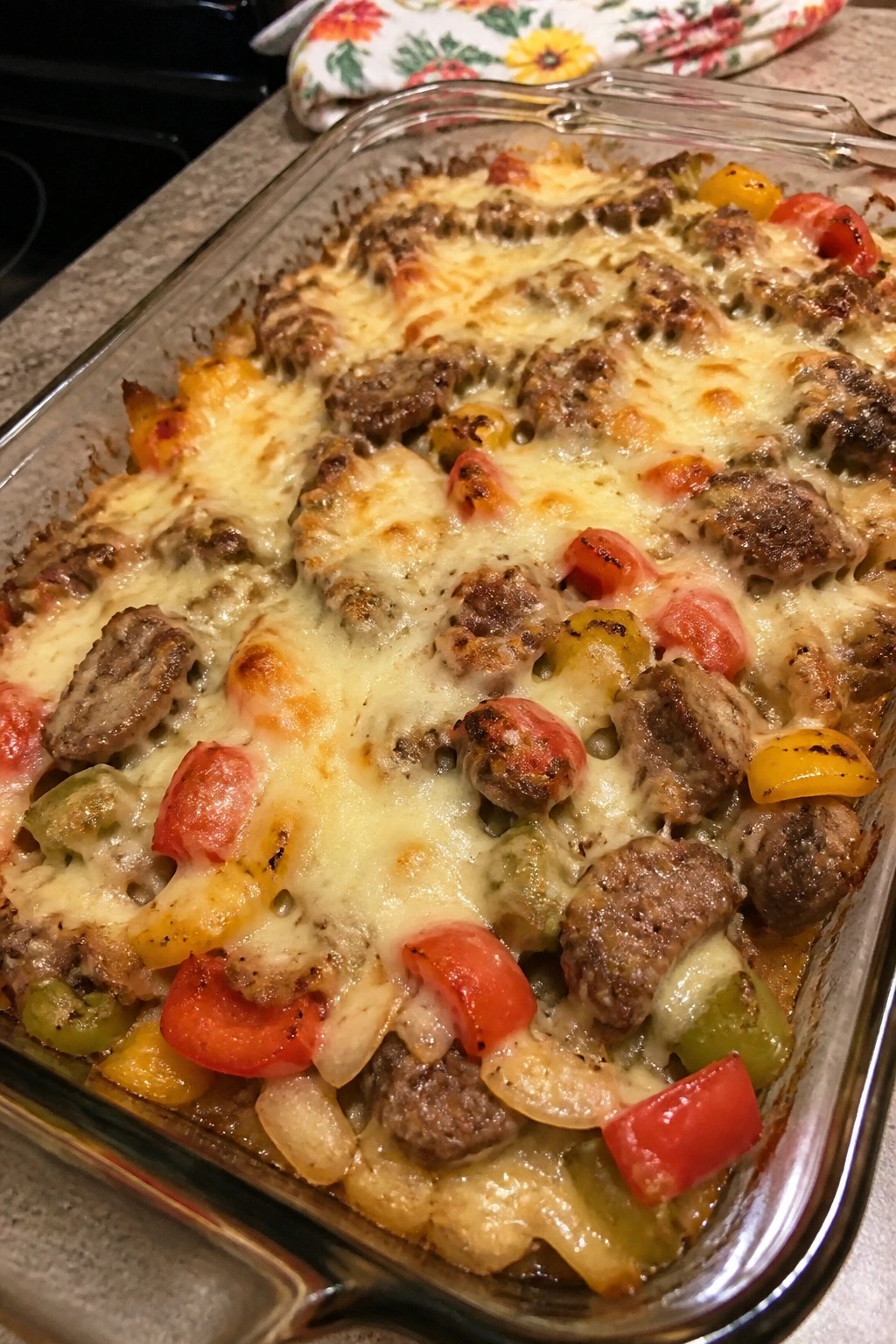 Philly Cheesesteak Stuffed Pepper Casserole