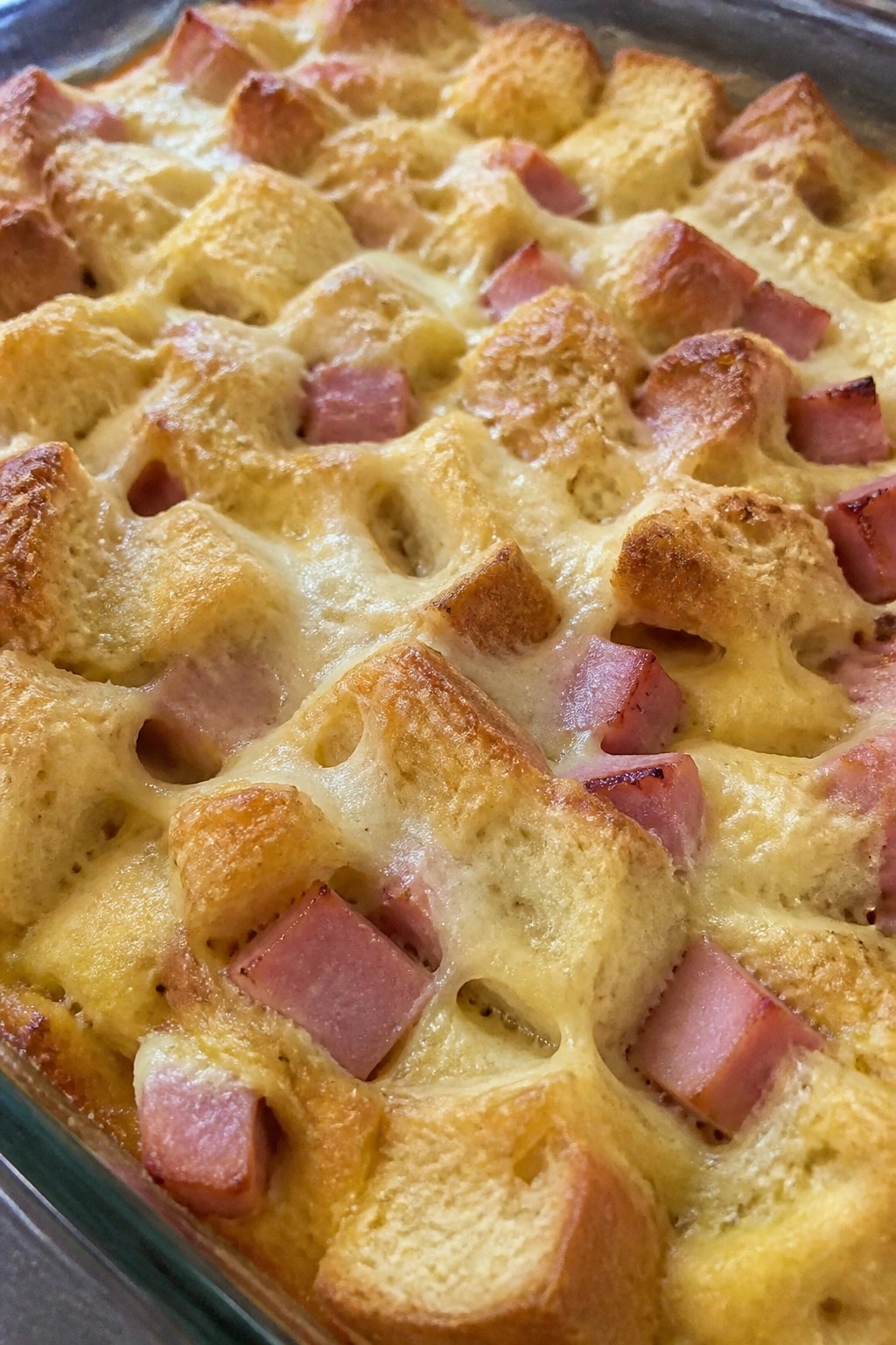 Ham, Swiss, and Dijon Overnight Casserole